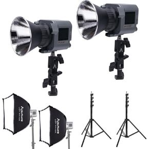 Aputure Amaran COB 60d S Daylight 2-Light Kit, Bundle with Softbox and Stands