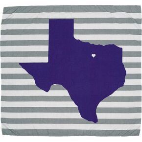 Ft. Worth Texas Christian Baby Blanket Organic Cotton Muslin Swaddle Blanket - 47" x 43" - Fans of TCU Baby Gift for Boys Girls Newborn Receiving Blankets