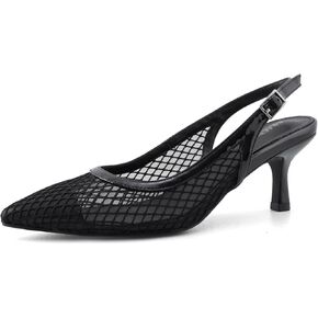 Slingback Heels for Women Kitten Heels Mesh Gauze Pumps Pointed Toe Stiletto Sandals Wedding Dress Shoes