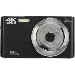 Digital Camera, 16X Digital Zoom Camera with 2.8In Screen, Built in Fill Light, 4K 44MP, Portable Small Camera for Boys Girls Teens Students Seniors (Black)