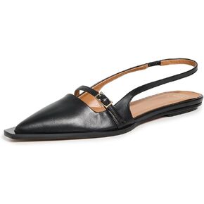 Women's Cortina Black Nappa Flats