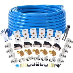 Shop Air Line Kit Compressed Air Piping System 1/2"×150'&260' HDPE Air Tubing Air Compressor Accessories