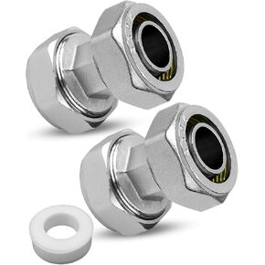 Compressed Air Pipe Fittings Fit for Workshop Compressed Air Line System, 3/4 Inch x 3/4 Inch Air Duct Fittings 200PSI Working Pressure, 2Pcs