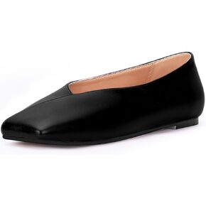 Women's Soft Ballet Silver Flats Elegant Slip On Square Toe Walking Single Shoes