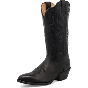 Twisted X Women's 12" Western Boot, Narrow Round Toe, Black & Black, 8.5 B