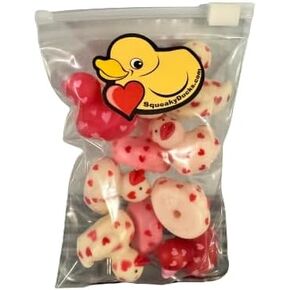 10 Pack of Mini Valentines Ducks - 1 1/2"