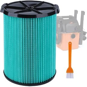 VF6000 5-Layer Pleated Replacement Vacuum Filter Compatible for Ridgid Shop Vac 5-20 Gallon Wet/Dry Vacuums WD5500 WD0671 WD6425 WD7000 WD1280 WD1851 WD1680 WD1956 RV2400A 1400RV RV2600B