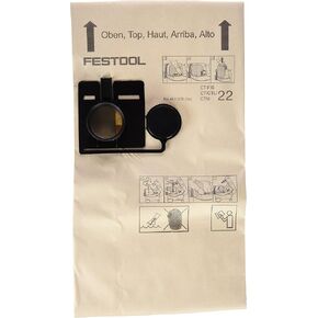 Festool 452970 Replacement Filter Bags For CT 22 Dust Extractor, 5-Pack