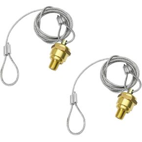 ZYAMY 2PCS Air Tank Drain Valve Plug Fitting 1/4 inch NPT with 60 inch cable Truck Accessories Pull Cable Drain Valve Semi Truck Air Tank Drain Valve For Air Brake Equipment