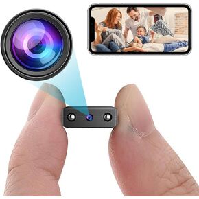 Smallest Wireless WiFi Camera,HD1080P Mini Remote Camera,Portable Smart Baby Monitor Camera with Video Recording Live Feed Night Vision,Motion Detection,Cloud Storage for Security with iOS AndroidAPP