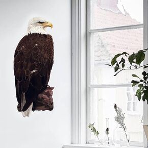 Bald Eagle Wall Decal Nursery Bird of Prey Animal Wall Sticker Removable Peel and Stick Waterproof Wall Art Decor Stickers for Kids Baby Classroom Living Room Playing Room Bedroom