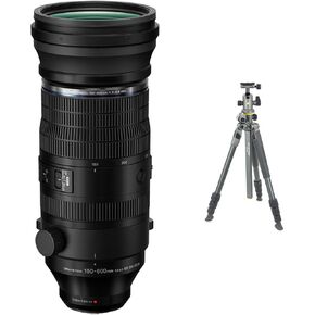 OM SYSTEM M.Zuiko Digital ED 150-600mm f/5.0-6.3 is Lens with ALTA PRO 2+ 264AB 4-Section Aluminum Tripod