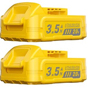 Replacement for Dewalt 20V Battery 3.5Ah Lithium DCBP034 Battery Compatible with DCBP520 DCBP034 DCB206 DCB200 DCB201 DCB204 DCB207 DCD/DCF/DCG Series 2Pack