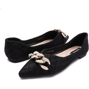 Women's Flats Pearl and Lace Embellished Pointed Toe Dress Shoes Comfortable Women's Flats Women's White Flats
