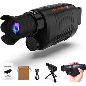 Digital Night Vision Monocular for 100% Darkness, Long Distance Digita Monocular, Night Vision Goggles for Hunting and Camping, Infrared Monocular Night Vision Support Photos & Videos(32GB SD Card)