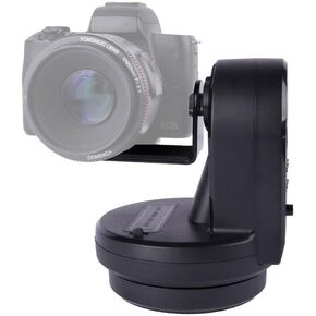 YT800 Motorized Head Rotating Tripod Head Pan Tilt Camera Mount Rotation Panoramic Geared Tripod Heads,30M Wireless Remote Control 1kg Load Capacity with Phone Clip for DSLR/iPhone/Android Phone
