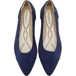 Women's Flats Shoes Knit Pointed Toe Ballet Flats Comfortable Dressy Washable Ballerina Flat