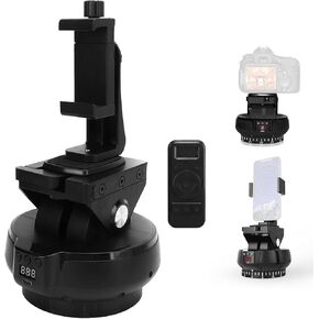 Tripod Head, Tripod Ball Head 360 Degree Rotating Panoramic, Motorized Panoramic Head with 2.4G Remote Control and Cell Phone Clip, Monopod, Slider, DSLR Camera, Camcorder