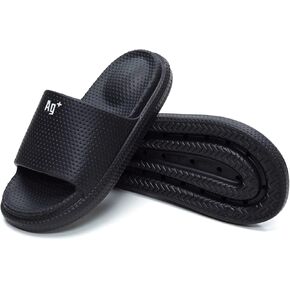 utune Cloud Slippers for Women and Men Massage Shower Bathroom Non-Slip Open Toe Super Soft Comfy Thick Sole Home House Cloud Cushion Slide Sandals for Indoor & Outdoor AG+ Slides