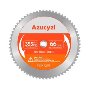 14 Inch Metal Cutting Saw Blade Replacement - Compatible with for Evolution S355MCS, S355CPS, S355CPSL, S380CPS Metal Cutting Saws, 66 Teeth, 1 Inch Arbor, Durable Blade with 3-Year Warranty