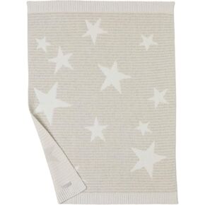 Barefoot Dreams CozyChic Cotton Star Stroller Blanket, 30" X 40" (Gray)