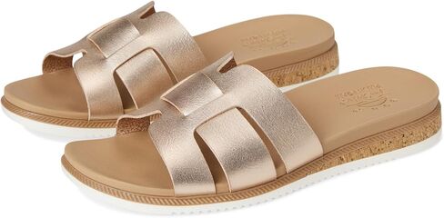 Skechers Women's Desert Kiss Low - مظهر الذروة | صندل كاجوال، وسادة قدم مريحة مبطنة بالفوم من Skechers، حزام علوي من الجلد النباتي، نعل خارجي مرن in Kuwait