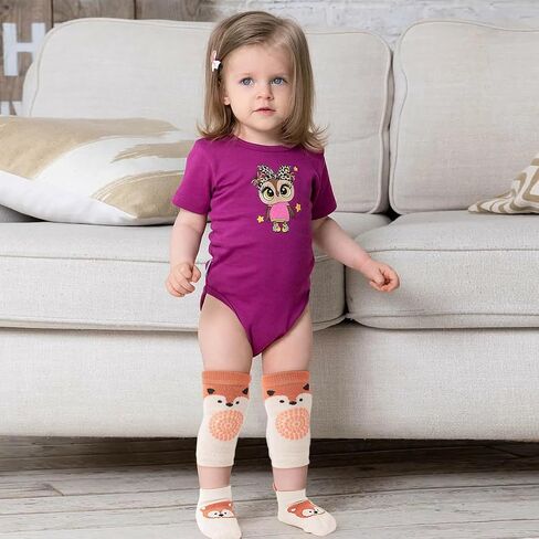 Cute Baby Knee Pads for Crawling, Cartoon Anti-Slip Toddler Knee Floor Pads for Crawling, Walk in Saudi Arabia