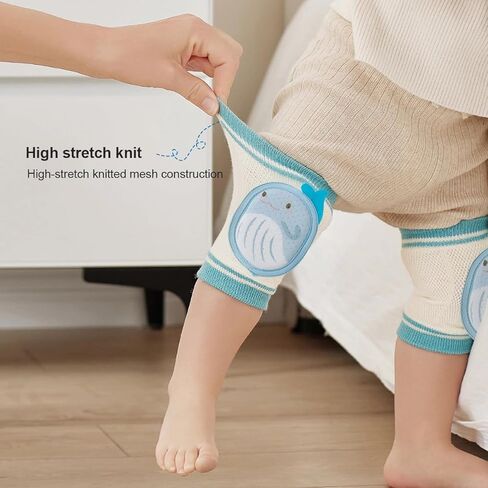 Cute Baby Knee Pads for Crawling, Cartoon Anti-Slip Toddler Knee Floor Pads for Crawling, Walk in Kuwait