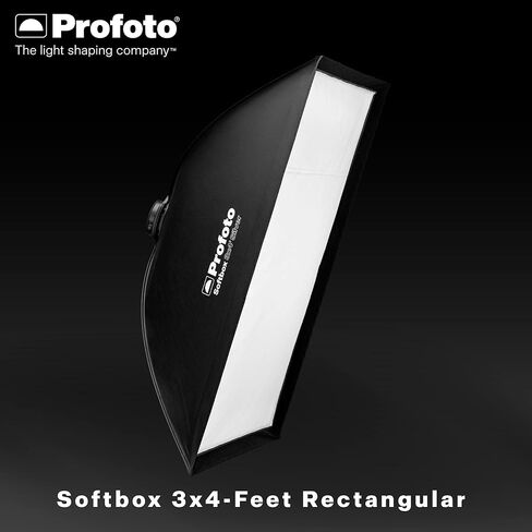 Profoto Softbox 3 × 4 أقدام مستطيلة مستطيلة الحزمة (Silver) مع حزمة ناعمة 3 × 4 أقدام ، قناع حافة 3 × 4 أقدام ، مجموعة نماذج ناعم 1.5 f-stop ، ومجموعة ناعم ناعمة 0.5 F-Stop Diffuser Kit (5 عناصر) in Kuwait