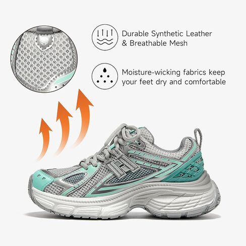 Beau اليوم أحذية رياضية مكتنزة للنساء ، أحذية رياضية للأزياء للسيدات ، أحذية رياضية خفيفة الوزن للنساء ، أحذية أبي تنفس خفيفة الوزن مريحة in Kuwait