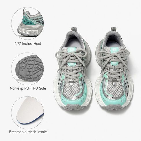 Beau اليوم أحذية رياضية مكتنزة للنساء ، أحذية رياضية للأزياء للسيدات ، أحذية رياضية خفيفة الوزن للنساء ، أحذية أبي تنفس خفيفة الوزن مريحة in Kuwait