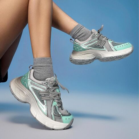 Beau اليوم أحذية رياضية مكتنزة للنساء ، أحذية رياضية للأزياء للسيدات ، أحذية رياضية خفيفة الوزن للنساء ، أحذية أبي تنفس خفيفة الوزن مريحة in Kuwait