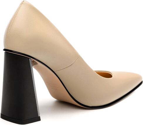 Womens Pumps, Pointed Closed Toe High Heels, Slip On Fashion Chunky Heel Work Dress Office Wedding Party Shoes in Saudi Arabia
