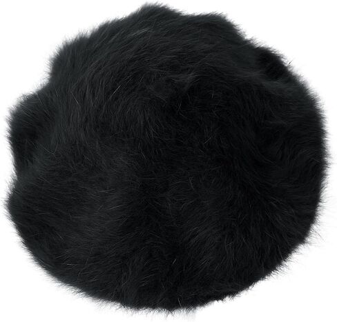 ililily Solid Color Angora French Beret Furry Artist Flat Winter Hat in Kuwait