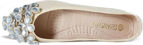Women Ballet Flats Bling Cute Rhinestone Wedding Ballerina Shoes Foldable Sparkly Comfort Slip on Flat Shoes in Kuwait