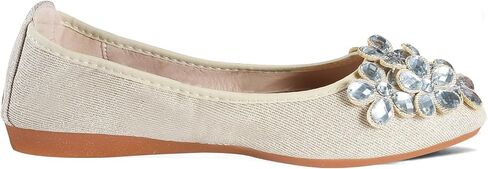 Women Ballet Flats Bling Cute Rhinestone Wedding Ballerina Shoes Foldable Sparkly Comfort Slip on Flat Shoes in Kuwait