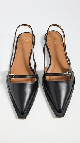 Women's Cortina Black Nappa Flats in Saudi Arabia