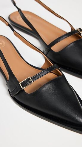 Women's Cortina Black Nappa Flats in Saudi Arabia
