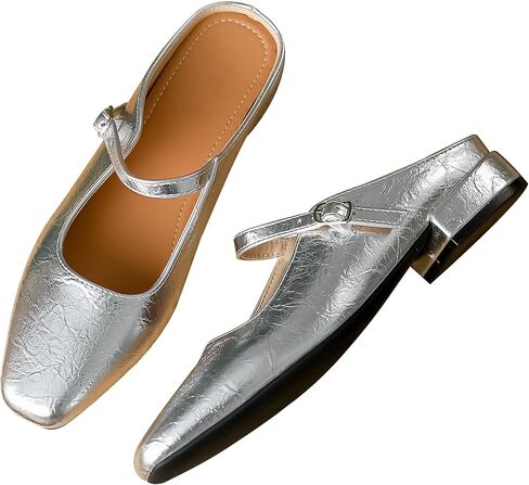 Dear Time Women's Closed Toe Mary Jane Backless Flats Slip-on Mules Casual Comfortable Shoes in Kuwait