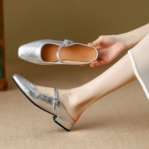 Dear Time Women's Closed Toe Mary Jane Backless Flats Slip-on Mules Casual Comfortable Shoes in Kuwait