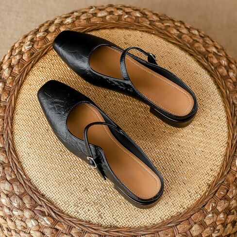 Dear Time Women's Closed Toe Mary Jane Backless Flats Slip-on Mules Casual Comfortable Shoes in Kuwait