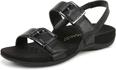 VIONIC Women's Reese Slingbacks Heeled Sandal, Silver Met Synthetic Fabric, 9 in Saudi Arabia