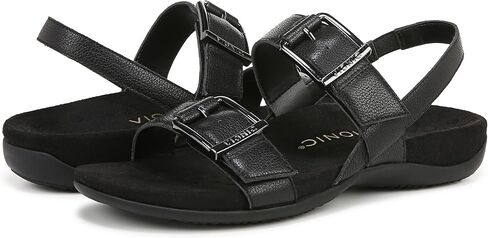 VIONIC Women's Reese Slingbacks Heeled Sandal, Silver Met Synthetic Fabric, 9 in Saudi Arabia
