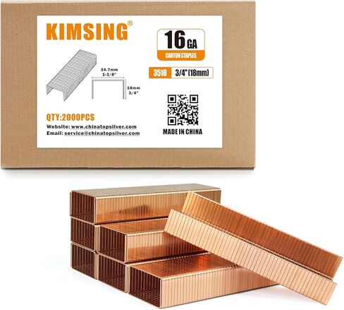 16 مقياس 1-3/8 "التاج 3/4" (18 مم) طول كرتون إغلاق المواد الغذائية 2،000 pcs in Kuwait