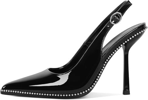 Mettesally Slingback Pumps 4 بوصات الخناجر المثيرة الكعب المسائي للنساء بالخرز in Kuwait