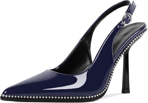 Mettesally Slingback Pumps 4 بوصات الخناجر المثيرة الكعب المسائي للنساء بالخرز in Kuwait