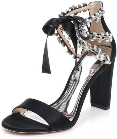 Dress First Wedding Sandal High Heels Brides Shoes Satin Open Toe Crystal Ribbon Tie Elegant Party Prom Cocktail Lace-Up Champagne in Saudi Arabia