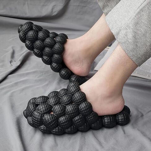 Funny Bubble Massage Slippers for Women Men Soft Non-slip Spa Slippers Shower Bedroom Slippers Gym House Slippers, Fashion Unisex Stress Relief Slide Reflexology Sandals in Saudi Arabia