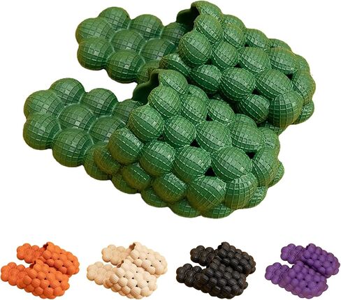 Funny Bubble Massage Slippers for Women Men Soft Non-slip Spa Slippers Shower Bedroom Slippers Gym House Slippers, Fashion Unisex Stress Relief Slide Reflexology Sandals in Saudi Arabia