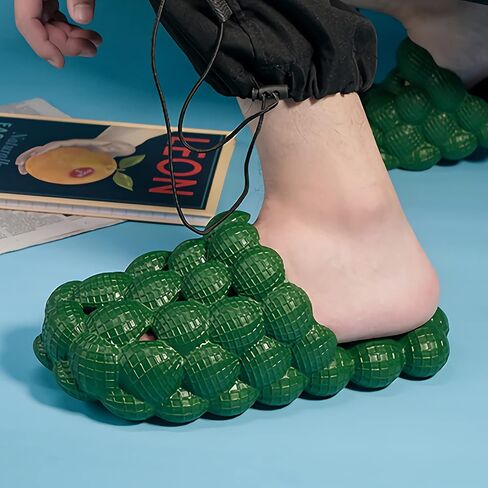 Funny Bubble Massage Slippers for Women Men Soft Non-slip Spa Slippers Shower Bedroom Slippers Gym House Slippers, Fashion Unisex Stress Relief Slide Reflexology Sandals in Saudi Arabia